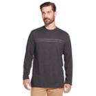 Men's Arrow Classic-fit Striped Mock-layer Tee, Size: Xxl, Black