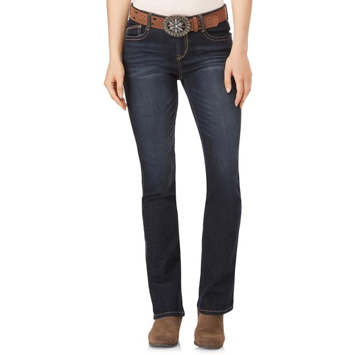 Juniors' Wallflower Mid-rise Belted Bootcut Jeans, Teens, Size: 9, Grey