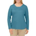 Plus Size Dickies Thermal Crewneck Tee, Women's, Size: 2xl, Blue Other