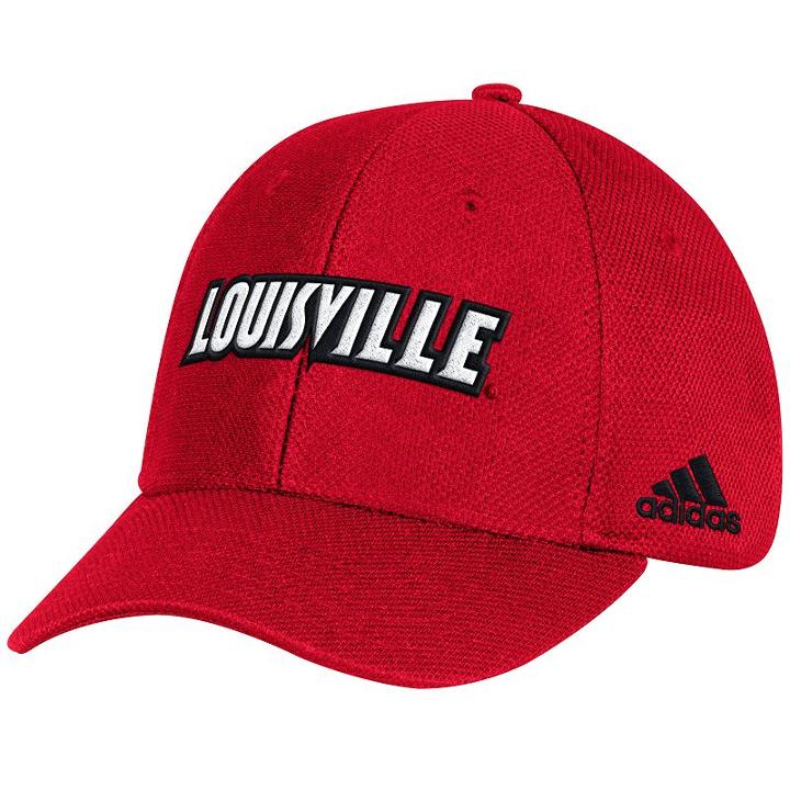 Adult Adidas Louisville Cardinals Structured Adjustable Cap, Men's, Red