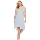 Juniors' Plus Size Mudd&reg; Handkerchief-hem Trapeze Dress, Girl's, Size: 2xl, Blue (navy)