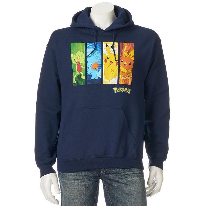 Men's Pokmon Character Powers Hoodie, Size: Xl, Blue (navy)