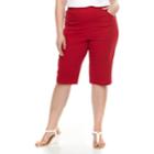 Plus Size Croft & Barrow&reg; Pull-on Skimmer Denim Shorts, Women's, Size: 3 - Regular, Med Red