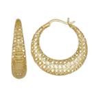 Everlasting Gold 10k Gold Mesh Hoop Earrings, Women's