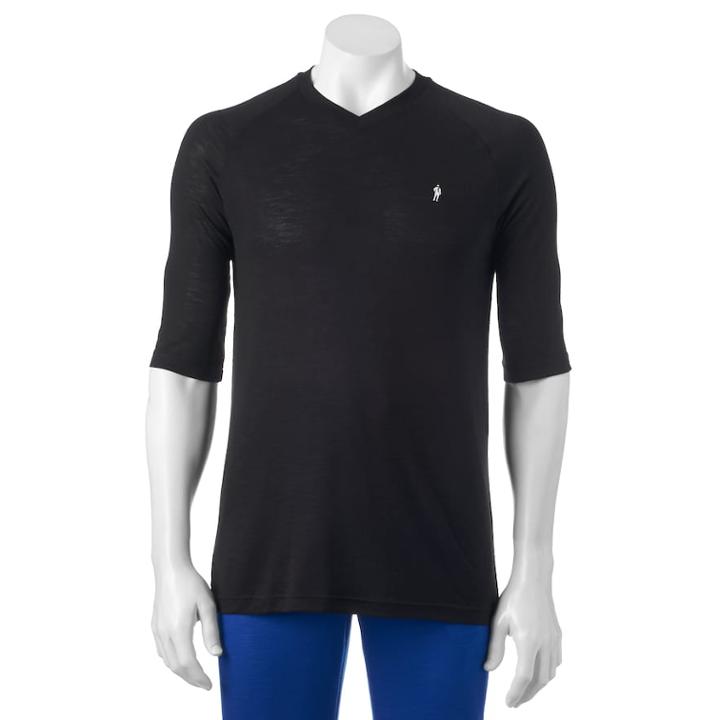 Men's Jockey Slubbed V-neck Sleep Tee, Size: Small, Black