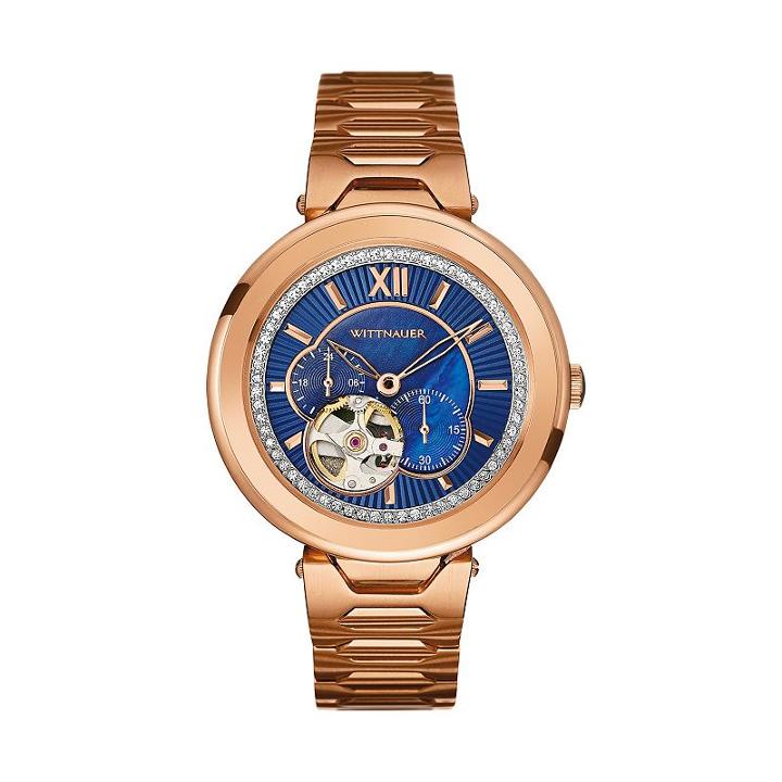Wittnauer Women's Crystal Stainless Steel Automatic Skeleton Watch - Wn4024, Yellow
