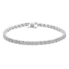 Sterling Silver 2 Carat T.w. Diamond Tennis Bracelet, Women's, White