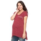 Maternity A:glow Graphic Tunic Tee, Women's, Size: S-mat, Dark Red