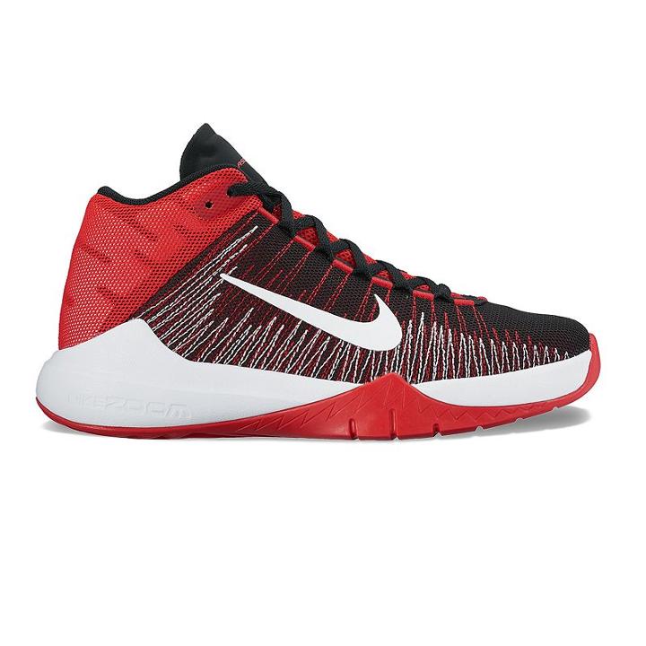 Nike Zoom Ascension Grade School Boys' Basketball Shoes, Boy's, Size: 7, Dark Red
