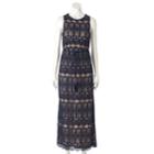 Women's Jessica Howard Lace Overlay Maxi Dress, Size: 12, Blue (navy)
