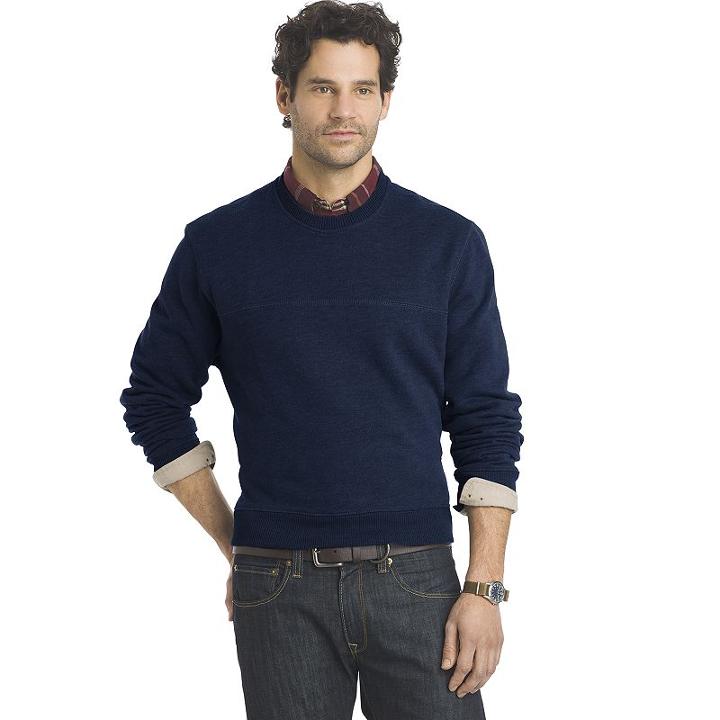 Big & Tall Arrow Classic-fit Sueded-fleece Crewneck Top, Men's, Size: 2xb, Blue Other