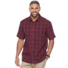Men's Haggar Classic-fit Plaid Easy-care Button-down Shirt, Size: Xl, Drk Purple