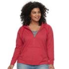 Plus Size Sonoma Goods For Life&trade; Hoodie, Women's, Size: 2xl, Med Pink
