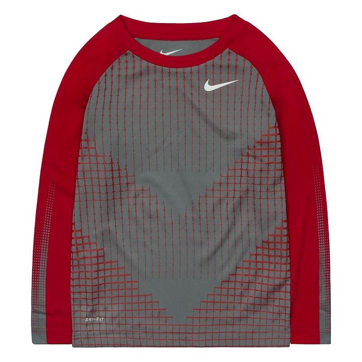 Boys 4-7 Nike Chevron Squares Dri-fit Raglan Tee, Boy's, Size: 4, Grey