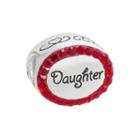 Disney Crystal Sterling Silver Daughter & Dreams Do Come True Oval Bead, Women's, Grey