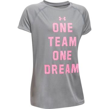 Girls 7-16 Under Armour One Team One Dream Short Sleeve Tee, Girl's, Size: Medium, Dark Grey