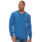 Big & Tall Sonoma Goods For Life&trade; Classic-fit Coolmax V-neck Sweater, Men's, Size: 3xb, Med Blue