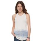 Juniors' Mudd&reg; Tie-dye Halter Tank, Girl's, Size: Xs, White Oth