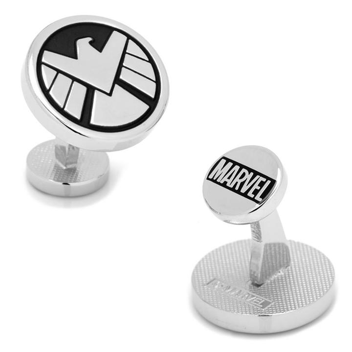 Marvel Agents Of S.h.i.e.l.d. Cuff Links, Men's, Silver