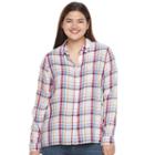 Juniors' Plus Size So&reg; High-low Shirt, Girl's, Size: 1xl, Natural