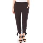 Women's Apt. 9&reg; Smocked Tie Accent Jogger Pants, Size: Small, Black