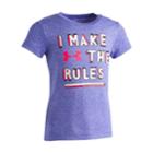 Girls 4-6x Under Armour I Make The Rules Tee, Size: 6x, Purple