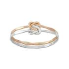 Journee Collection Sterling Silver Love Knot Ring, Women's, Size: 7, Grey