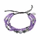 Love This Life Purple Agate Bead & Crystal Multi Strand Bracelet, Women's