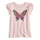Girls 4-12 Sonoma Goods For Life&trade; Embellished Flutter Tee, Size: 7, Light Pink