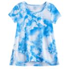 Girls 7-16 So&reg; Lace Up Wash Effect Tee, Size: 7-8, Med Blue
