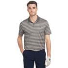 Men's Izod Ace Classic-fit Striped Performance Golf Polo, Size: Medium, Grey