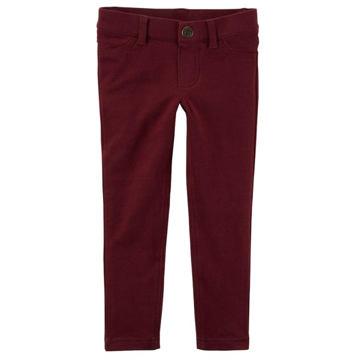 Girls 4-8 Carter's Maroon Knit Jeggings, Size: 5, Red Other