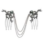 Simply Vera Vera Wang Bow Chain Dual Hair Comb, Women's, Oxford