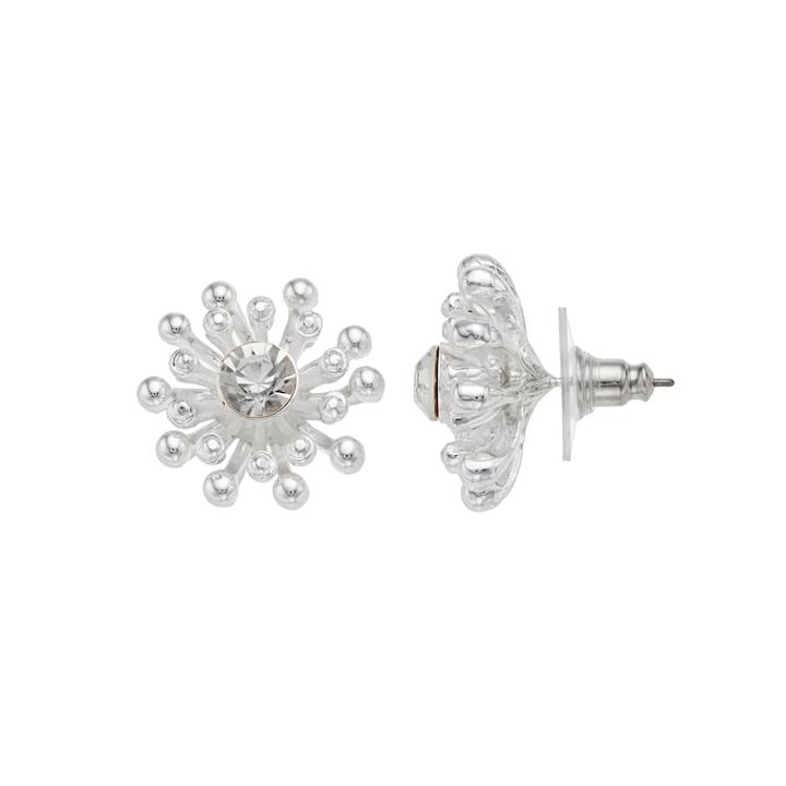 Dana Buchman Flower Nickel Free Stud Earrings, Women's, Silver