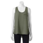 Juniors' My Michelle Zipper Accent Tank Top, Girl's, Size: Xs, Dark Green