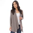 Women's Apt. 9&reg; French Terry Flyaway Cardigan, Size: Small, Beige