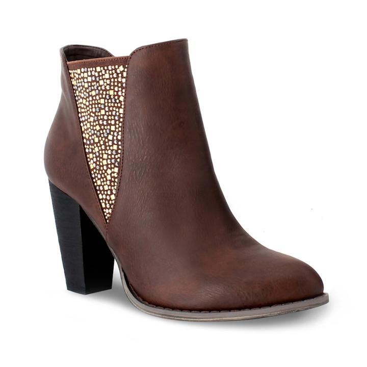 Olivia Miller St. Marks Women's High Heel Ankle Boots, Size: 6, Brown
