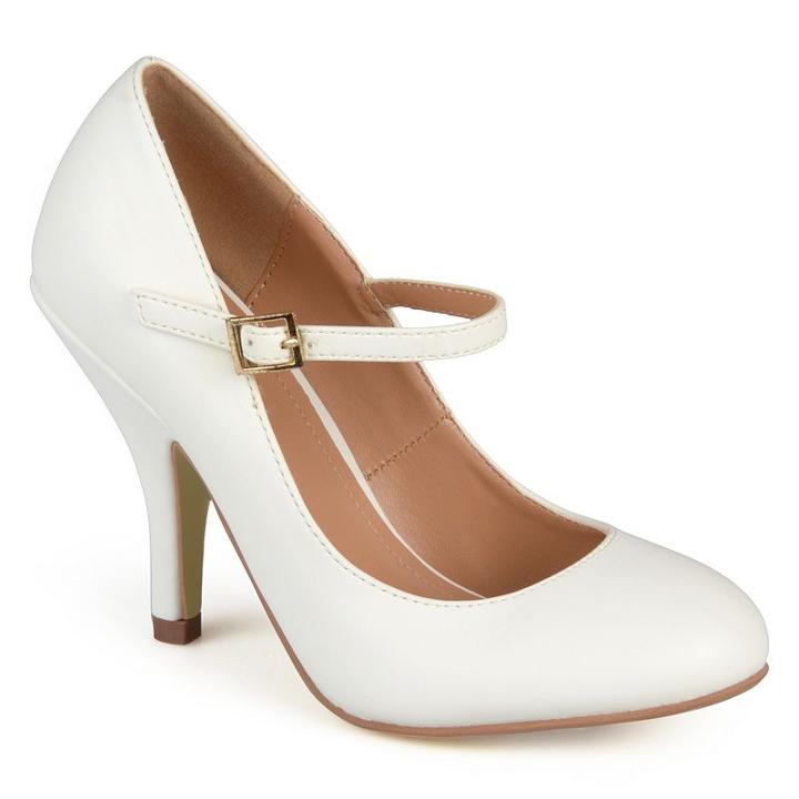Journee Collection Lezly Women's Matte Mary Jane High Heels, Girl's, Size: 8.5, White