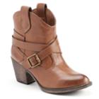 Unleashed By Rocket Dog Women's Western Ankle Boots, Size: Medium (7.5), Dark Brown