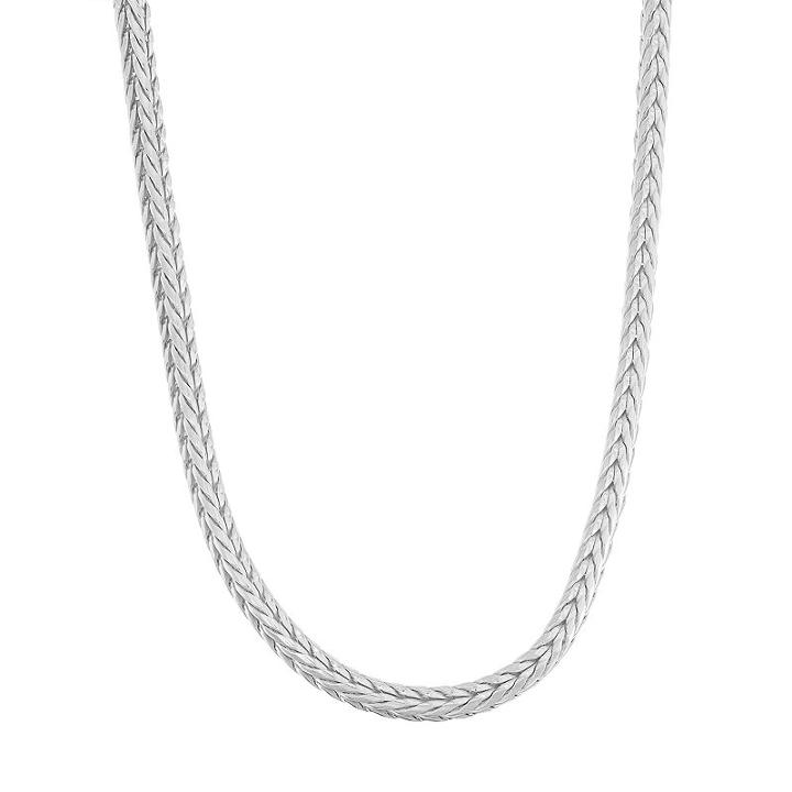 Sterling Silver Foxtail Chain Necklace - 18 In, Women's, Size: 18, Grey