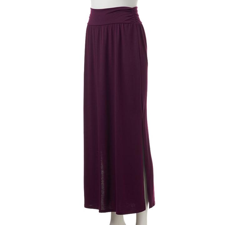 Women's Studio 253 Shirred Maxi Skirt, Size: Small, Lt Purple