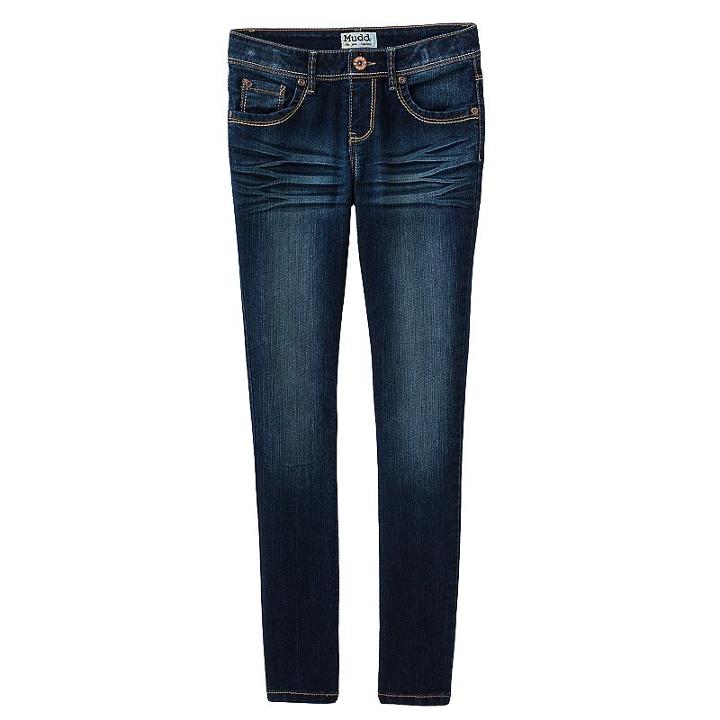 Girls 7-16 & Plus Size Mudd&reg; Embroidered Skinny Jeans, Girl's, Size: 8, Blue
