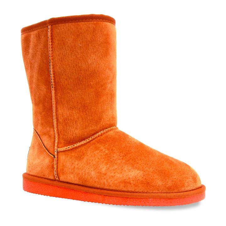 Lamo Classic Women's Mid-calf Fleece Boots, Size: 10, Med Orange
