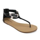 Olivia Miller Adria Women's Sandals, Girl's, Size: 6, Black