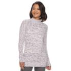 Women's Croft & Barrow&reg; Marled Mockneck Sweater, Size: Small, Brt Purple