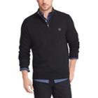 Men's Chaps Regular-fit Textured Quarter-zip Pullover, Size: Large, Black