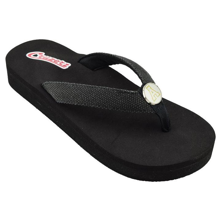 Women's Appalachian State Mountaineers Venice Beach Flip-flops, Size: 8, Black