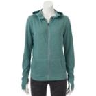 Juniors' So&reg; Perfectly Soft Striped Sleeve Hoodie, Teens, Size: Xl, Med Green
