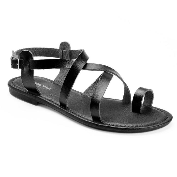 Sonoma Goods For Life&trade; Women's Crisscross Strap Sandals, Size: Small, Black