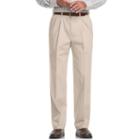 Big & Tall Haggar Work To Weekend Classic-fit Pleated Expandable Waist Pants, Men's, Size: 48x34, Dark Beige